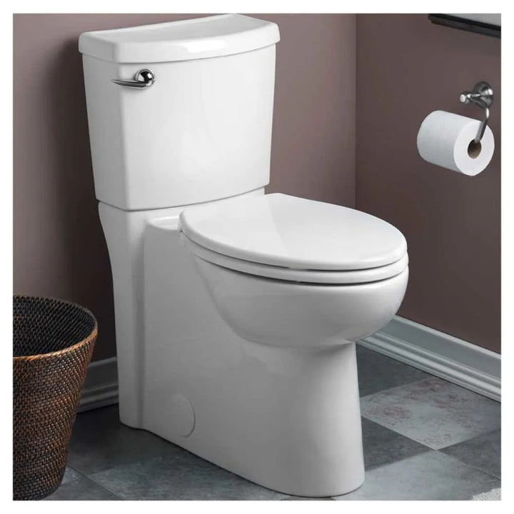 American Standard Cadet 3 Two-Piece Skirted Toilet w/ Seat, Elongated, Right Height, 1.28 GPF, White - 2989.101.020