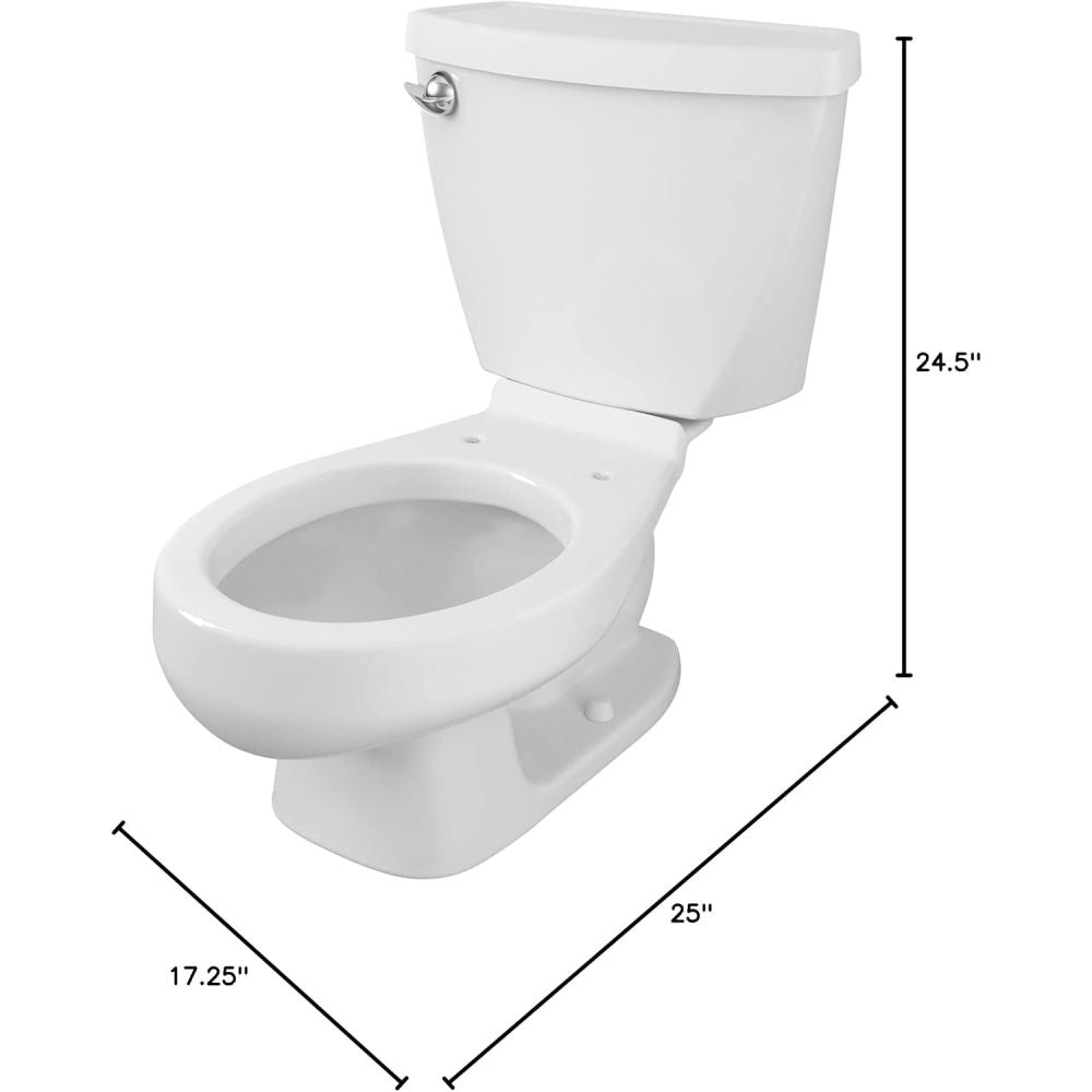 American Standard Baby Devoro FloWise Two-Piece Toilet, Less Seat, Round, Low Height, 1.28 GPF, White - 2315.228.020