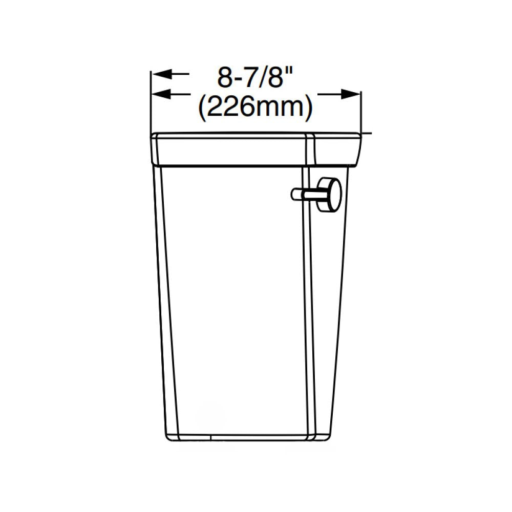 American Standard Cadet Pro Toilet Tank, 1.6 GPF, Watersense, White - 4188A.104.020