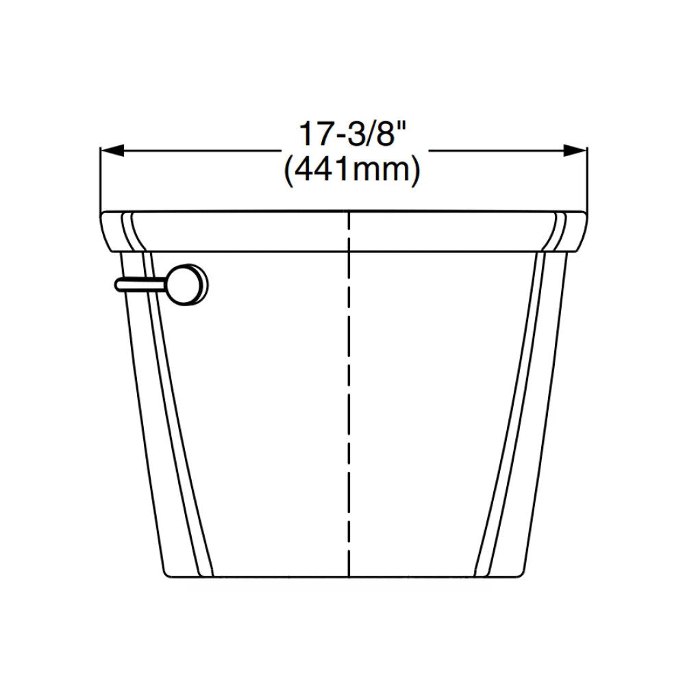 American Standard Cadet Pro Toilet Tank, 1.6 GPF, Watersense, White - 4188A.104.020
