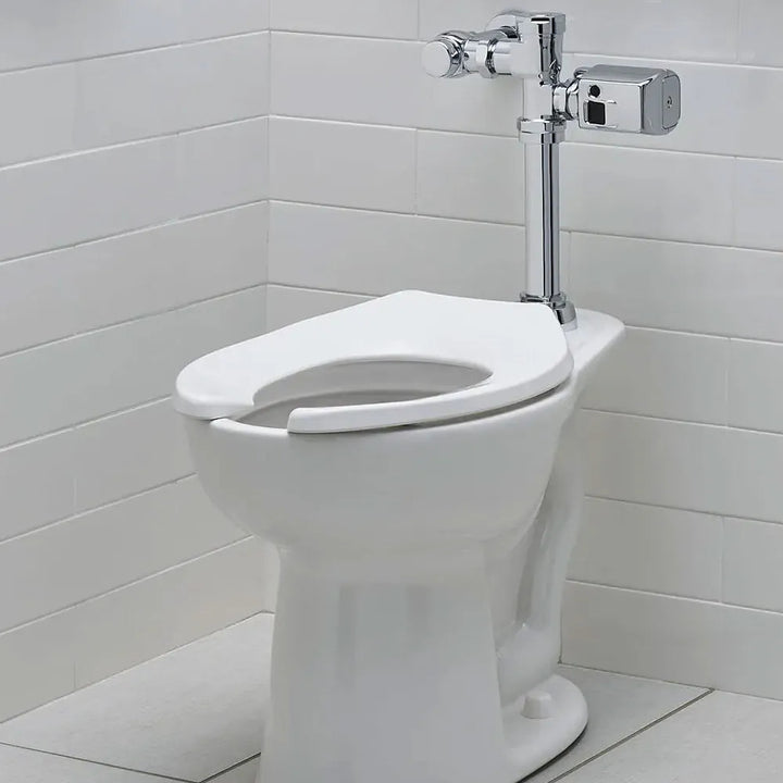 American Standard Commercial Open Front Elongated Toilet Seat, Heavy Duty, Less Cover, White - 5901.100.020