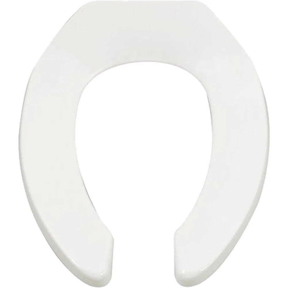 American Standard Commercial Open Front Elongated Toilet Seat, Heavy Duty, Less Cover, White - 5901.100.020