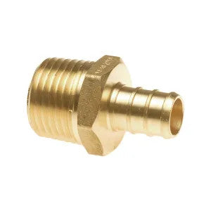 1" x 3/4" PEX Male Adapter Reducer, Brass - Crimp x Male Pipe Thread