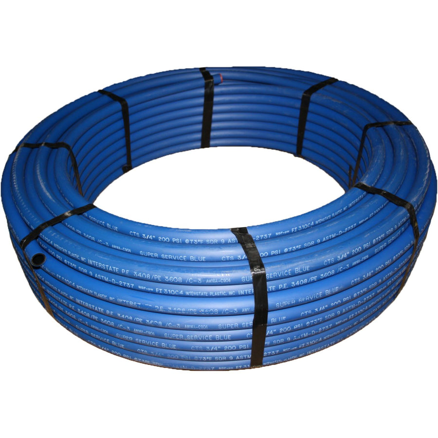 3/4" Blue CTS Tuff Tube for Water Distribution, 300' Rolled Tubing - SDR-9