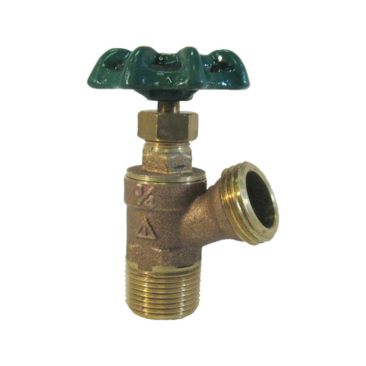 3/4" Boiler Drain Shut-Off Valve, Brass - MIP x GHT
