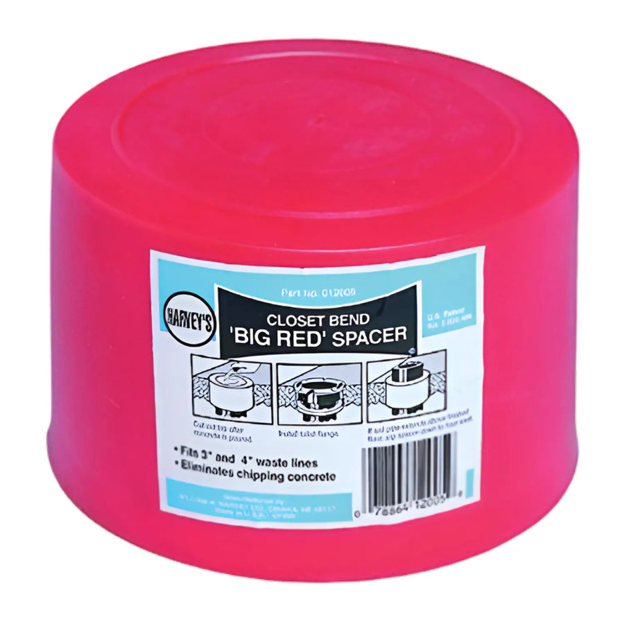 Harvey 6" x 4" Big Red Plastic Closet Bend Spacer - 12005