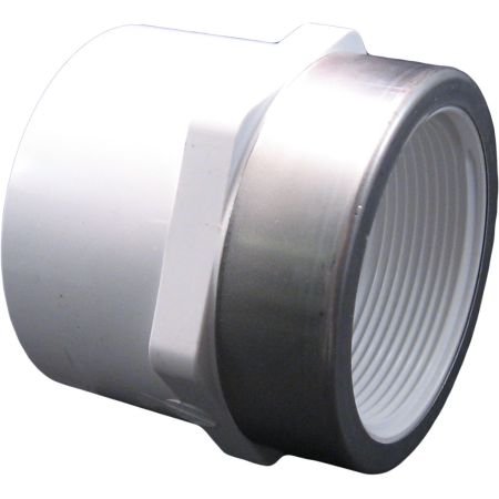 Schedule 80 PVC 2" Stainless Steel Female Adapter