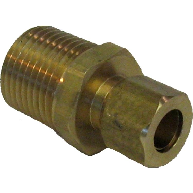 Brass 3/8"x1/2" Comp x Mip Union