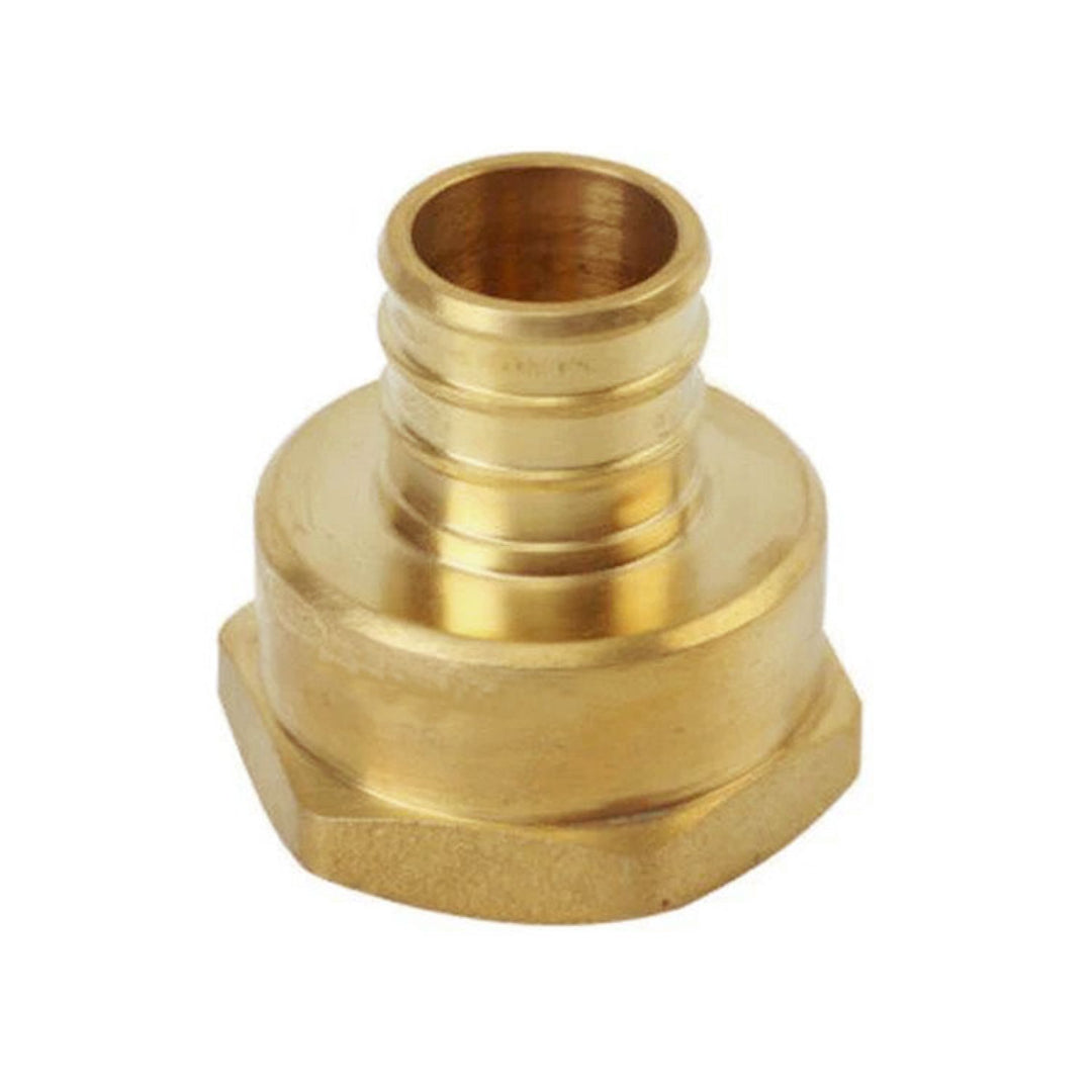 3/4" PEX Female Adapter, Brass - Crimp x Female Pipe Thread