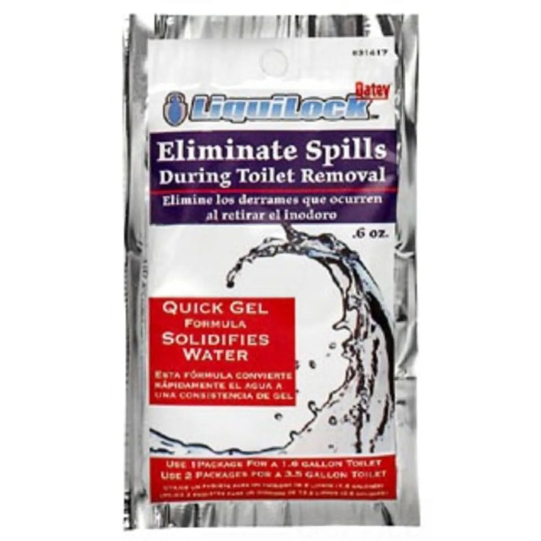 OATEY 31417 LIQUILOCK GEL FOR TOILET REMOVAL 0.6 OZ