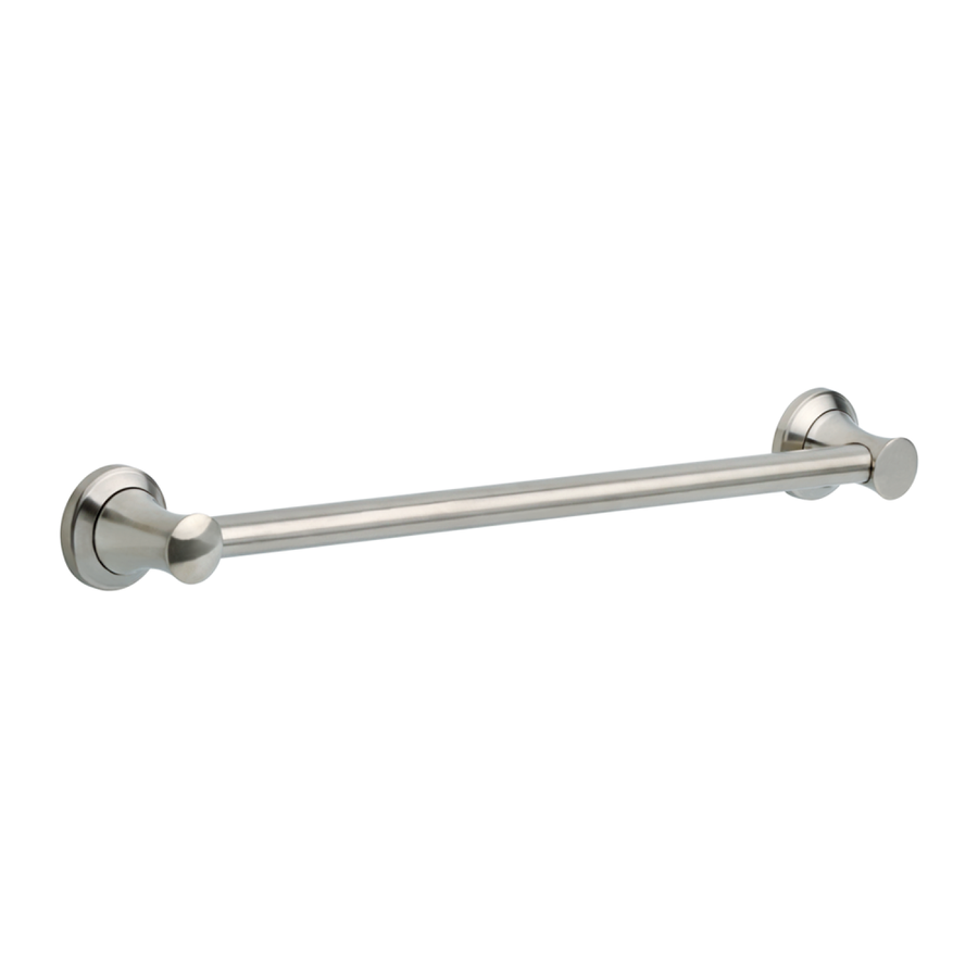 Delta 24" Transitional Round Decorative Grab Bar, ADA-Compliant, Concealed Mounting, Stainless - 41724-SS