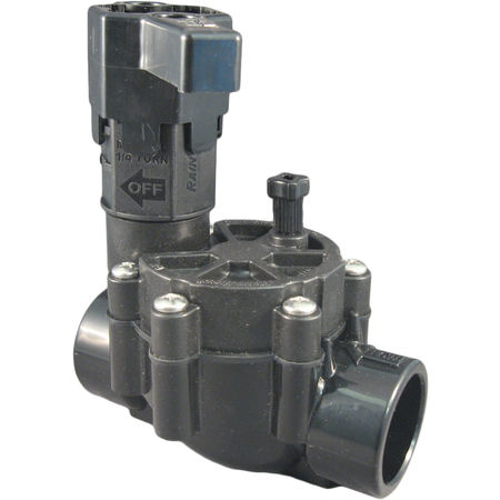Rain Bird 1" DVF Series Inline Plastic Residential Irrigation Valve with Flow Control, Slip - 100DVFSS (B72611)