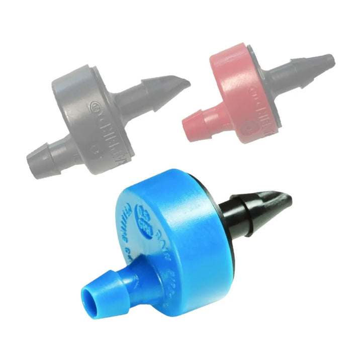 Rainbird Pressure-Compensating Xeri-Bug Emitter, Barb Inlet, Blue, 0.5 GPH - XB05PC