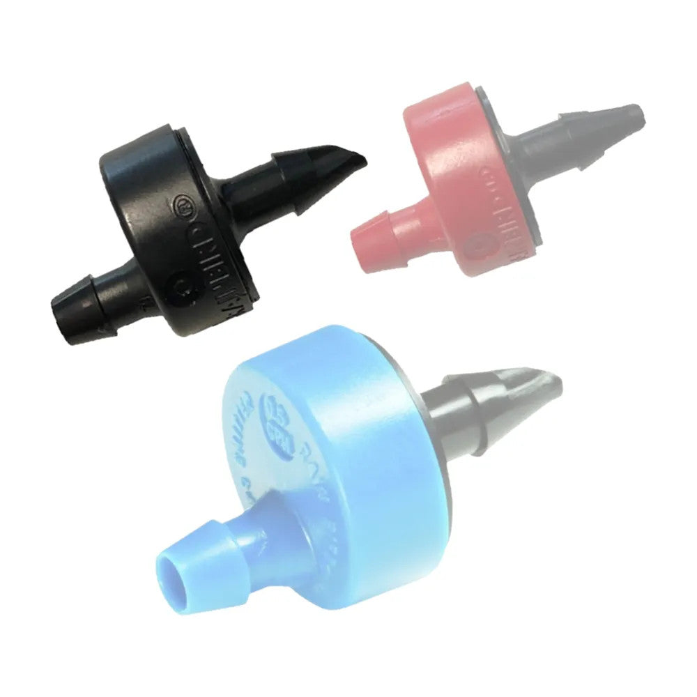 Rainbird Pressure-Compensating Xeri-Bug Emitter, Barb Inlet, Black, 1.0 GPH - XB10PC