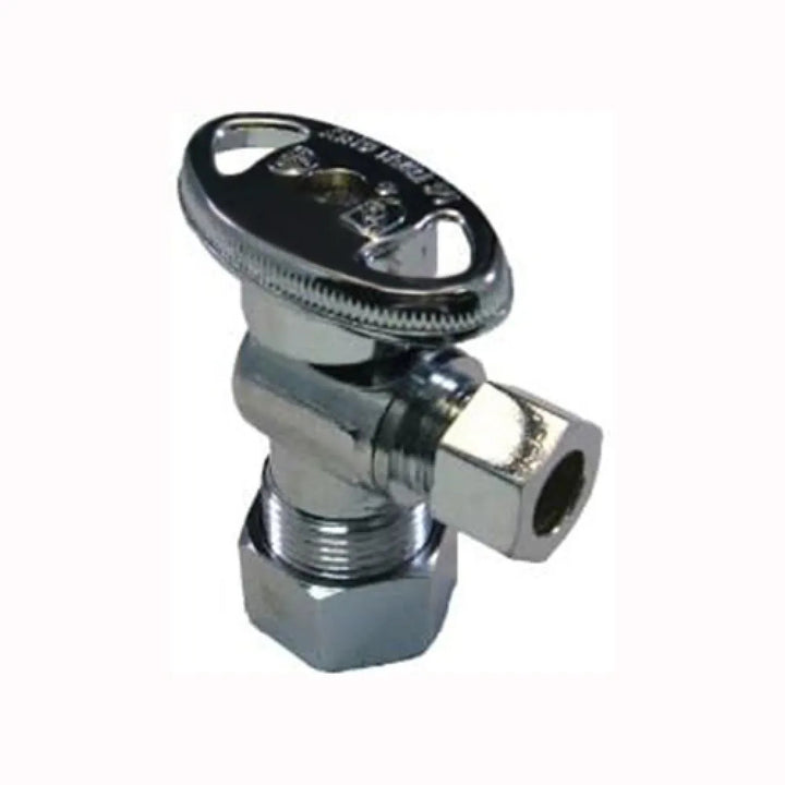 5/8" x 3/8" Angle Stop Valve, Brass- Compression