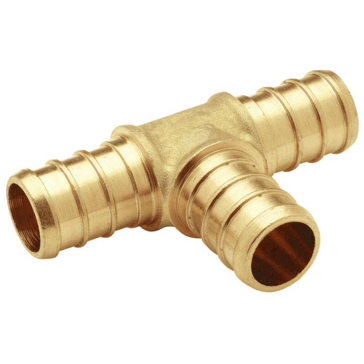 3/4" PEX Tee, Brass - Crimp