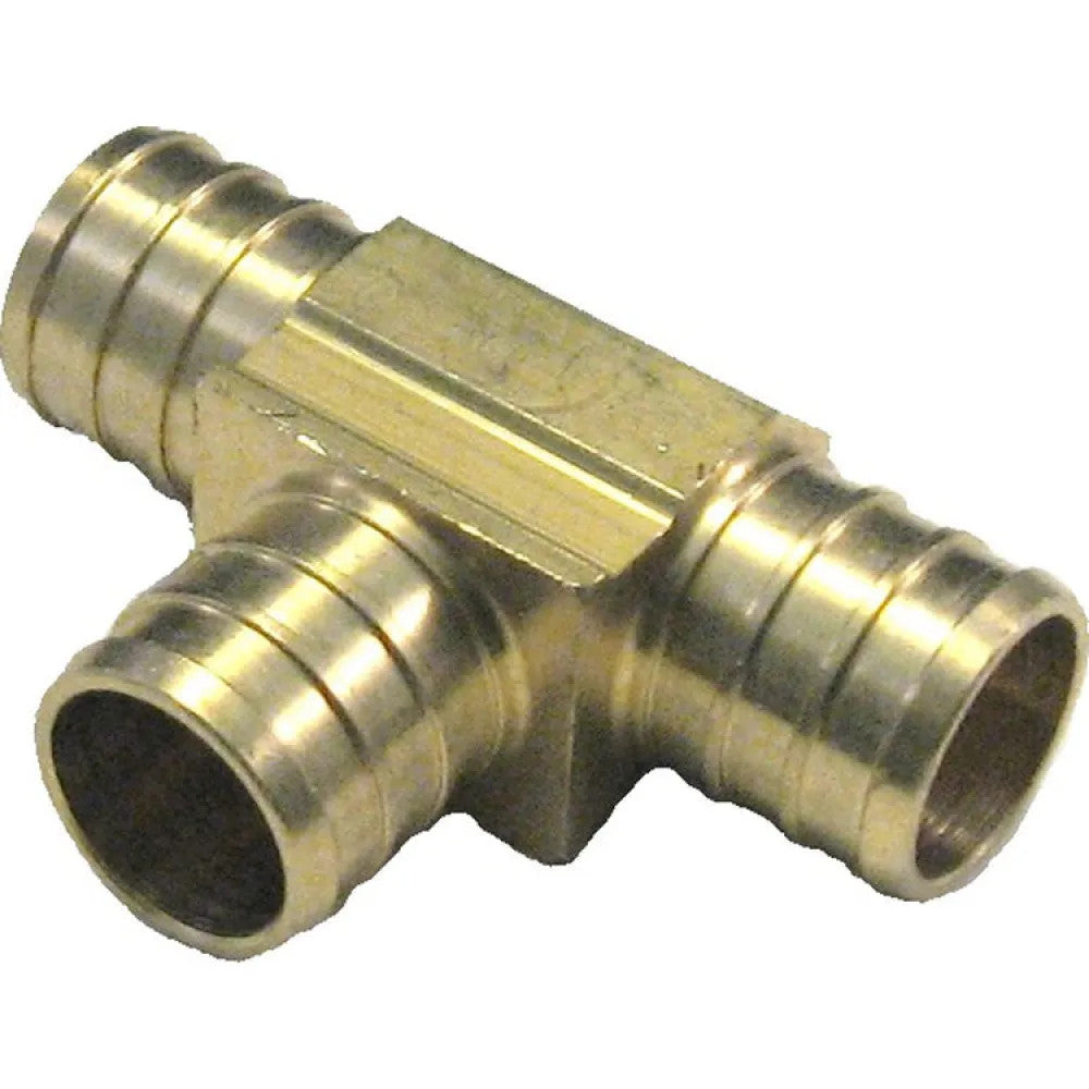 3/4" PEX Tee, Brass - Crimp