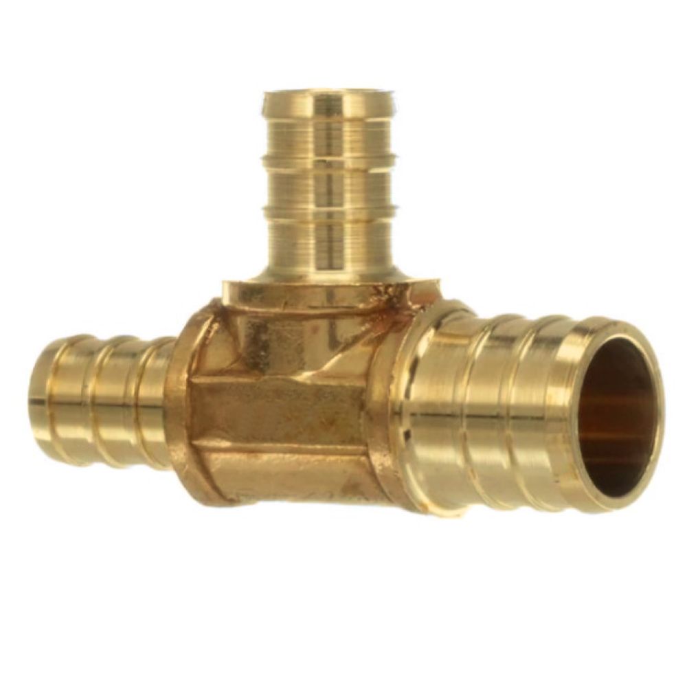 3/4" x 1/2" x 1/2" PEX Reducing Tee - Brass
