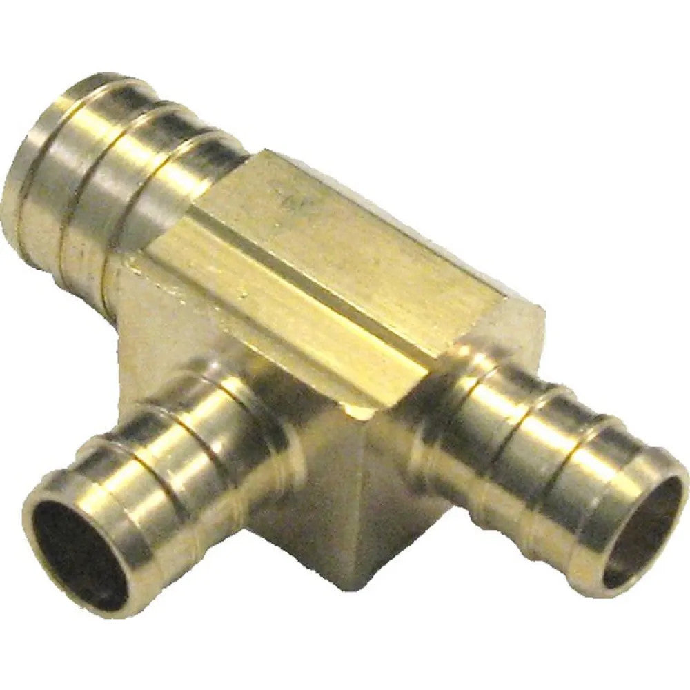3/4" x 1/2" x 1/2" PEX Reducing Tee - Brass