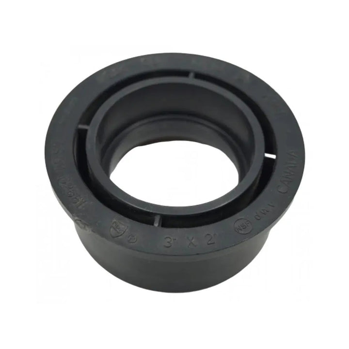 3" x 2" ABS DWV (Drain, Waste, and Vent) Flush Bushing - Spigot x Hub