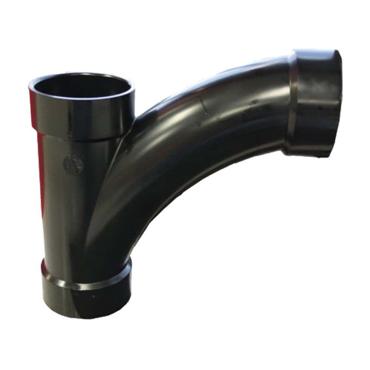 2in Black Tee-Wye Combination, ABS Construction