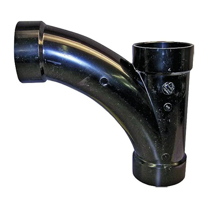 2in Black Tee-Wye Combination, ABS Construction
