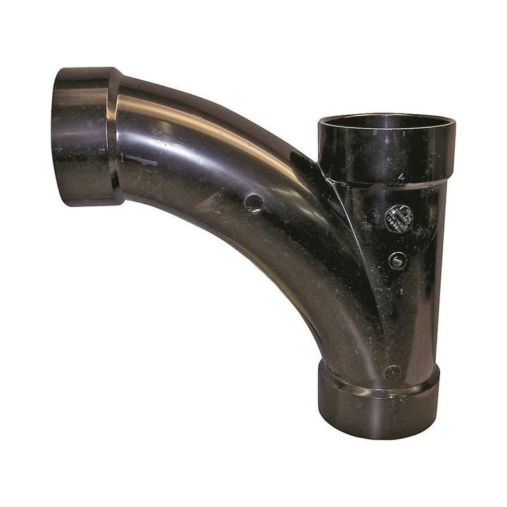 3" ABS DWV (Drain Waste and Vent) Long Sweep Combination Tee-Wye - Hub x Hub x Hub