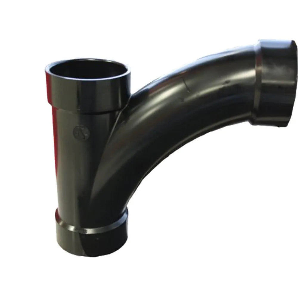 3" ABS DWV (Drain Waste and Vent) Long Sweep Combination Tee-Wye - Hub x Hub x Hub