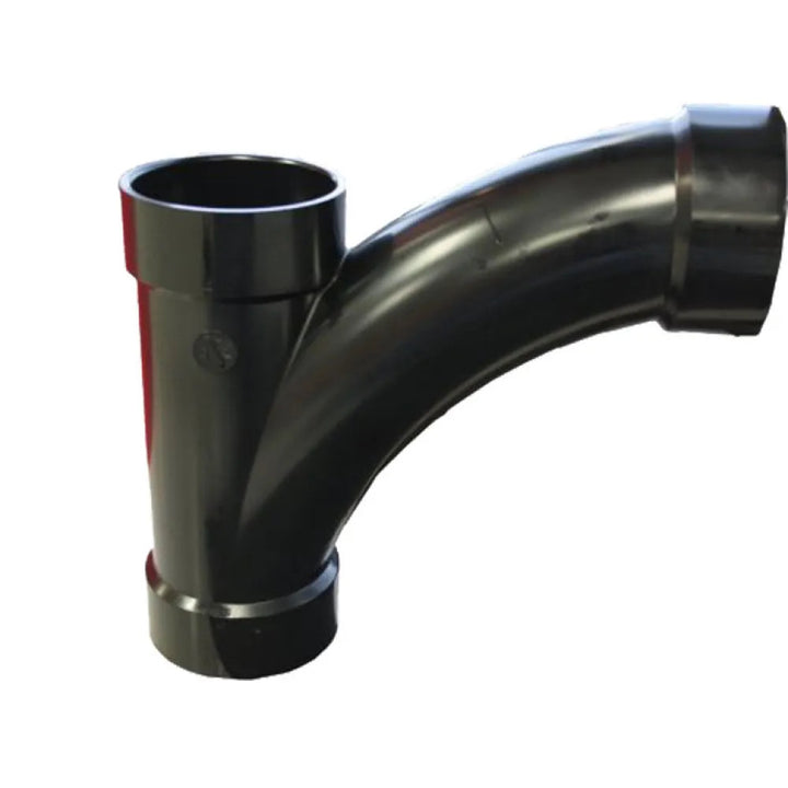 3" ABS DWV (Drain Waste and Vent) Long Sweep Combination Tee-Wye - Hub x Hub x Hub