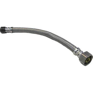 Fluidmaster B1F09 3/8" x 1/2" x 9" Flex Faucet Supply Stainless Steel