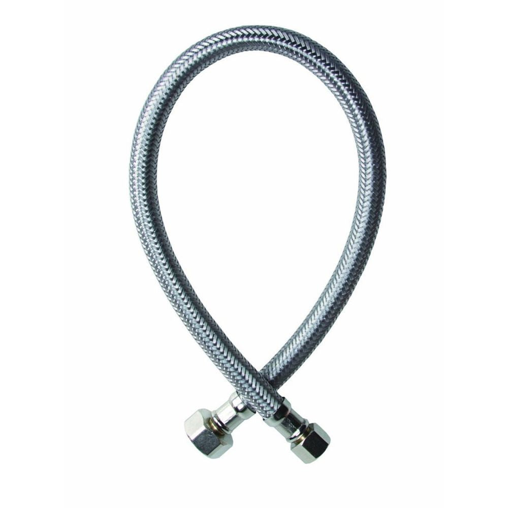 3/8" x 1/2" x 16" Stainless Steel Flexible Faucet Supply Line - Compression x Female Pipe Thread