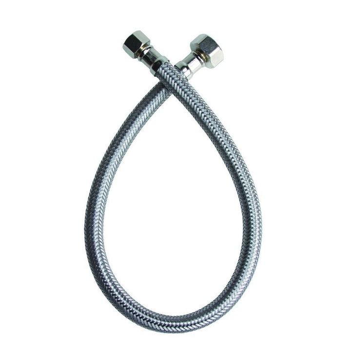 3/8" 1/2" x 20" Stainless Steel Flexible Faucet Supply Line - Compression x Female Pipe Thread