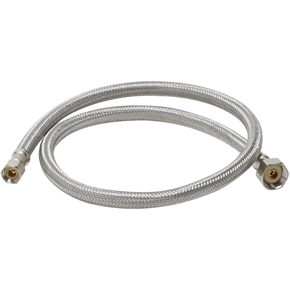 3/8" x 1/2" x 30" Flexible Faucet Supply Line, Braided, Stainless Steel - Compression x FIP