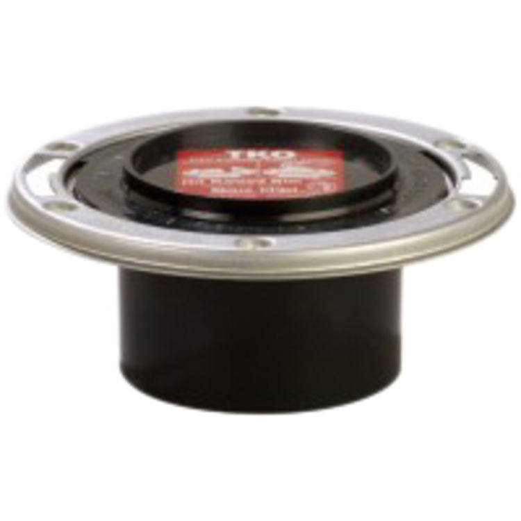 3" Abs Closet Flange Knock-Out TKO With Metal Ring ABS