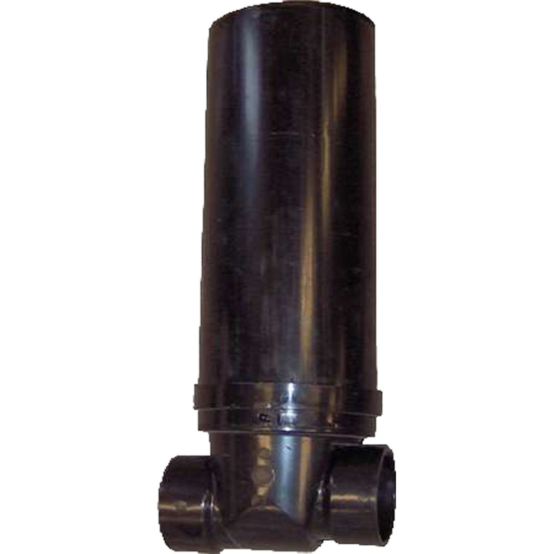Sioux Chief Check Valve Backwater Device with Extension Sleeve and Lid, 4" Schedule 40 Hub, ABS, Solvent Weld - 869-4AS