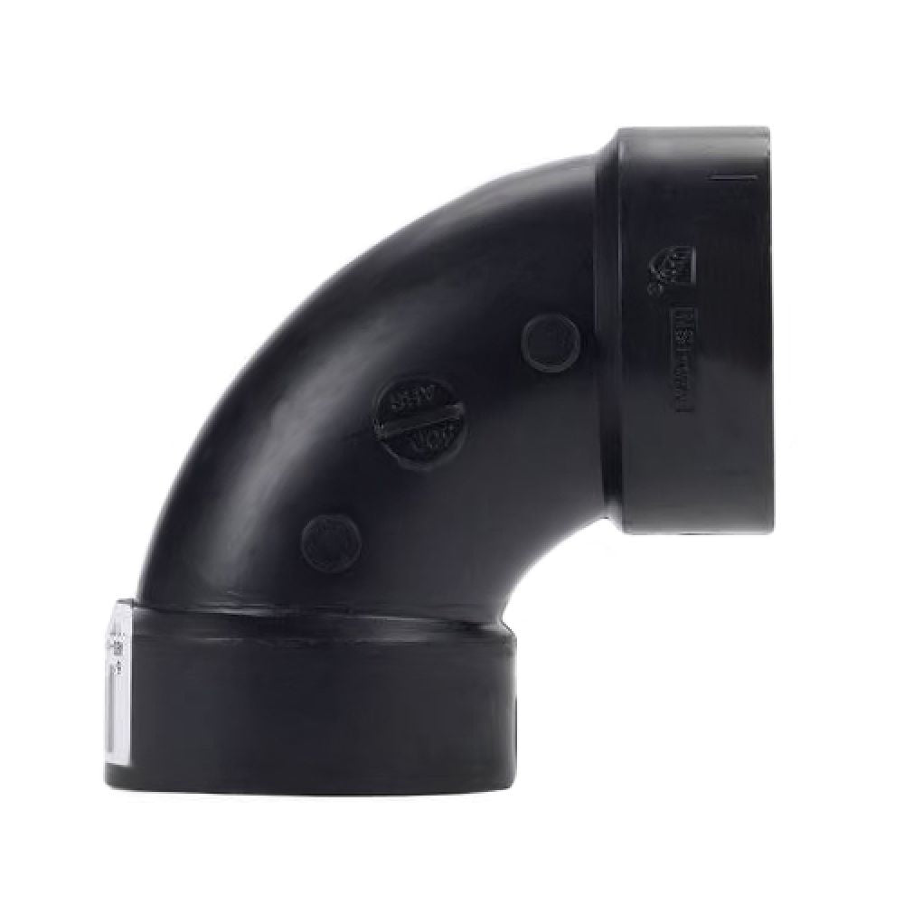 2" ABS DWV (Drain Waste and Vent) 90-Degree Elbow - Hub x Hub