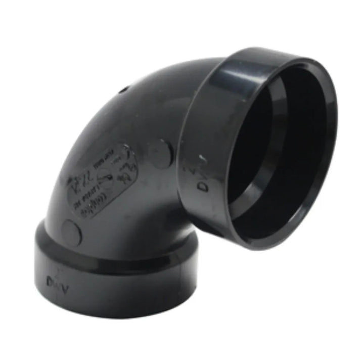 2" ABS DWV (Drain Waste and Vent) 90-Degree Elbow - Hub x Hub