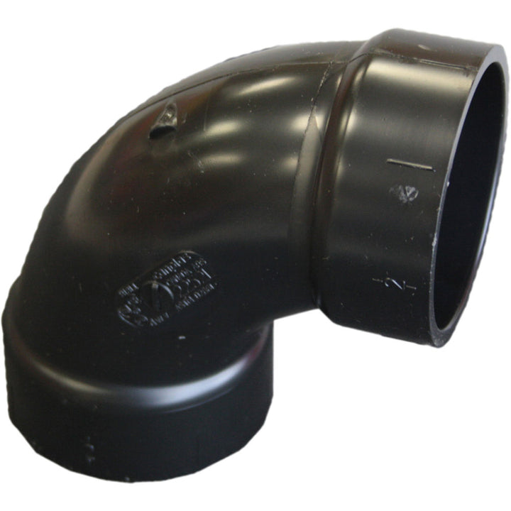 2" ABS DWV (Drain Waste and Vent) 90-Degree Elbow - Hub x Hub