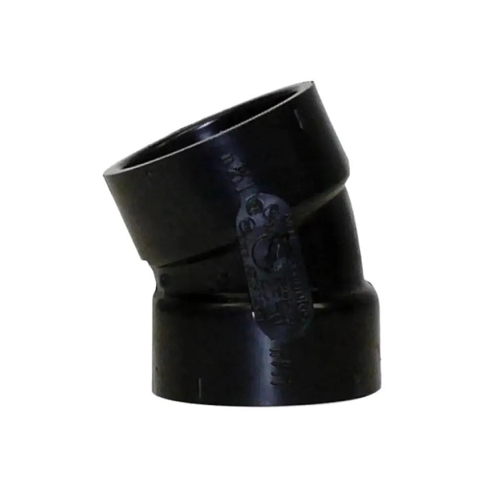 1-1/2" ABS DWV (Drain Waste and Vent) 22-1/2-Degree Elbow - Hub x Hub