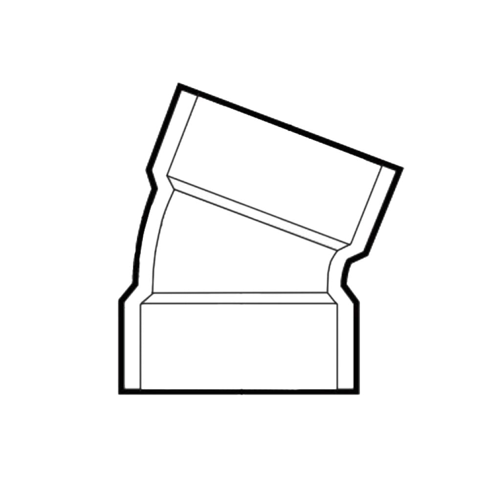 2" ABS DWV (Drain Waste and Vent) 22-1/2-Degree Elbow - Hub x Hub