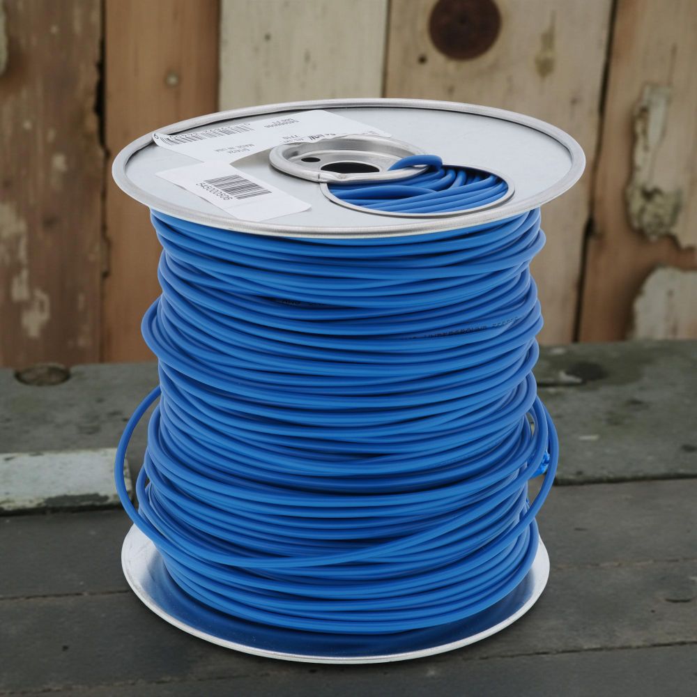 Blue Tracer Wire, 12 Gauge, 1 Strand, 500' Roll