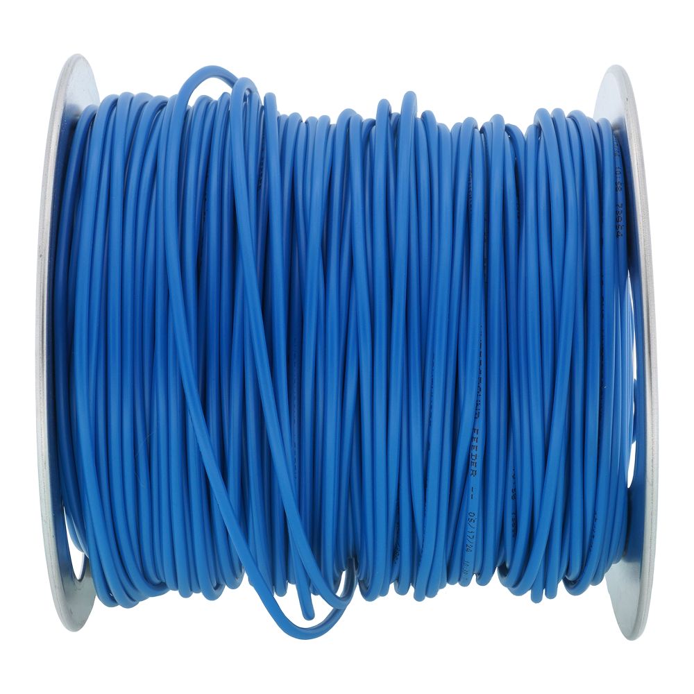 Blue Tracer Wire, 12 Gauge, 1 Strand, 500' Roll