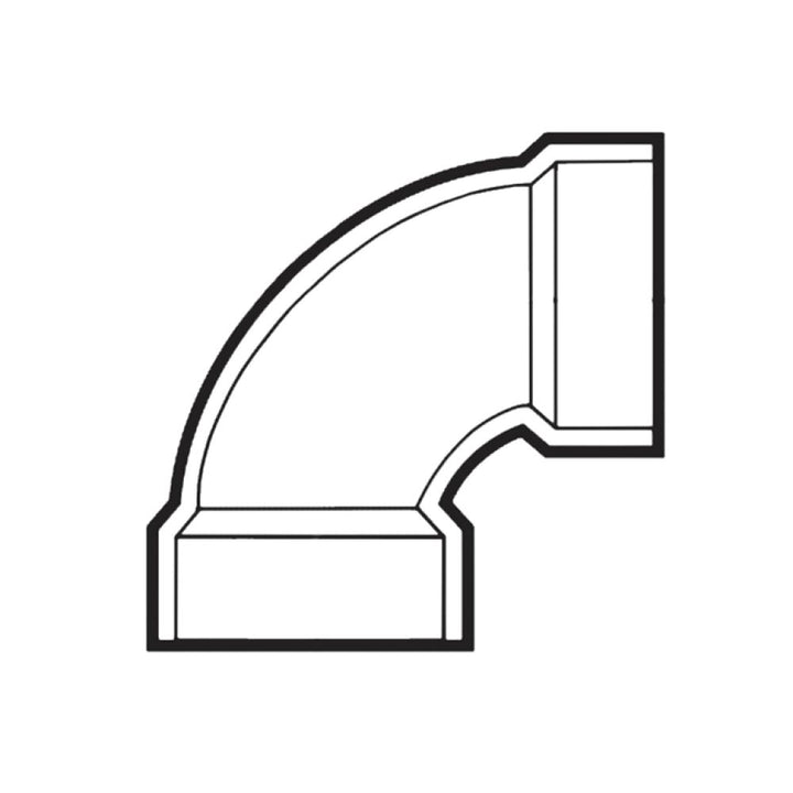 3" ABS DWV (Drain Waste and Vent) 90-Degree Elbow - Hub x Hub