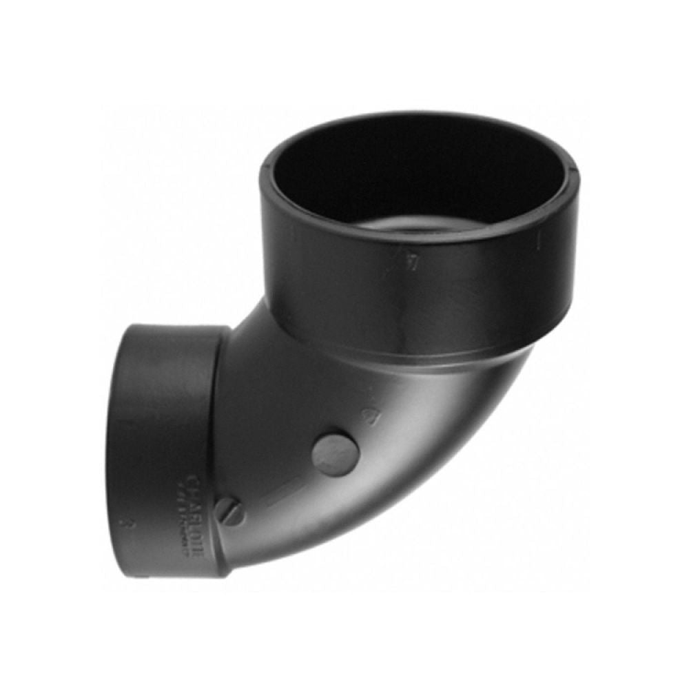 4" x 3" ABS DWV (Drain Waste and Vent) 90-Degree Closet Elbow Reducer - Hub x Hub