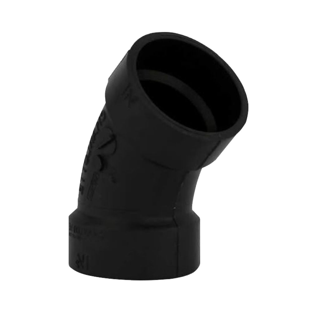 1-1/2" ABS DWV (Drain Waste and Vent) 45-Degree Elbow - Hub x Hub