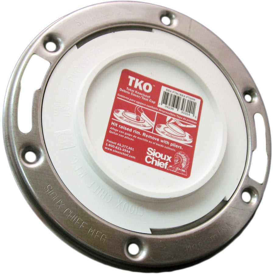 3" PVC Knock-Out C.F. with Metal Ring