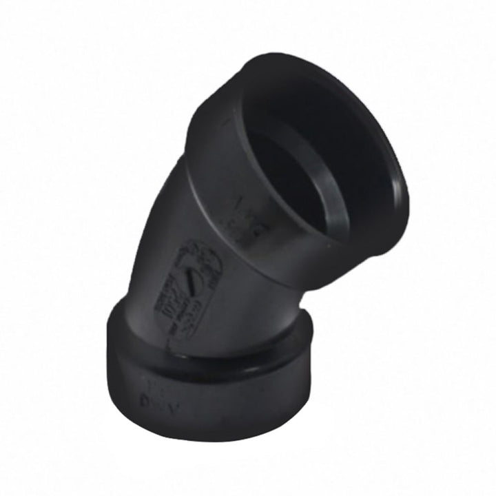 3" ABS DWV (Drain Waste and Vent) 45-Degree Elbow - Hub x Hub