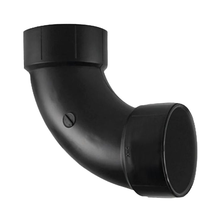 1-1/2" ABS DWV (Drain Waste and Vent) Long Sweep 90-Degree Elbow - Hub x Hub