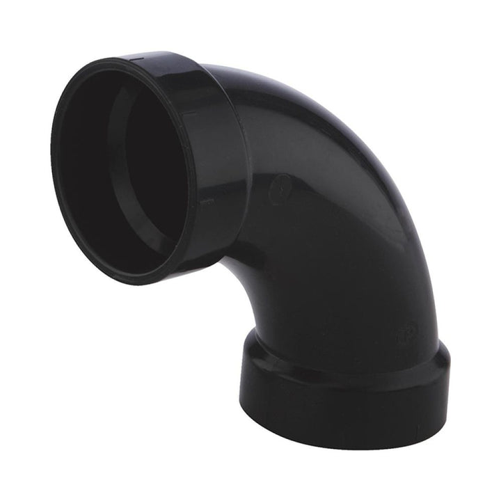 1-1/2" ABS DWV (Drain Waste and Vent) Long Sweep 90-Degree Elbow - Hub x Hub