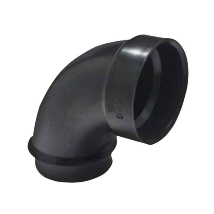 2" ABS DWV (Drain Waste and Vent) 90-Degree Elbow - Spigot x Hub
